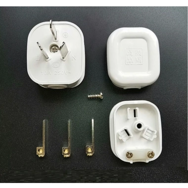 Phích cắm 3 chấu dẹp 10A - Chuyển đổi chuẩn Anh UK sang 3 chân tròn, an toàn, 128k 6
