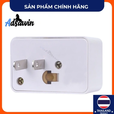 Phích Cắm 3 chấu sang 2 chấu 10A 2.000W Chống cháy tặng cầu chì công tắc tiện lợi