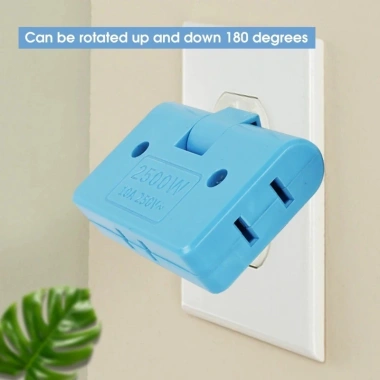 Phích cắm 3 trong 1 US - Bộ chuyển đổi xoay 180° đa năng, mở rộng du lịch, giá 15.400₫ 6