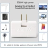 Phích cắm AC 3 trong 1 xoay 180 độ ABS điều chỉnh zipcart - Giá 17.500 VND 4