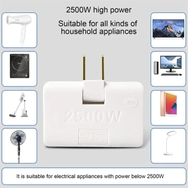 Phích cắm AC 3 trong 1 xoay 180 độ ABS điều chỉnh zipcart - Giá 17.500 VND 4 Phích cắm AC 3 trong 1 xoay 180 độ ABS điều chỉnh zipcart - Giá 17.500 VND 4
