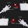 Phích cắm AC 3 trong 1 xoay 180 độ ABS điều chỉnh zipcart - Giá 17.500 VND 6