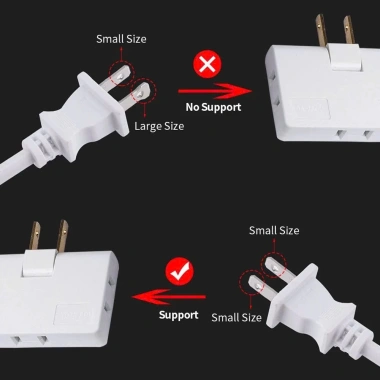 Phích cắm AC 3 trong 1 xoay 180 độ ABS điều chỉnh zipcart - Giá 17.500 VND