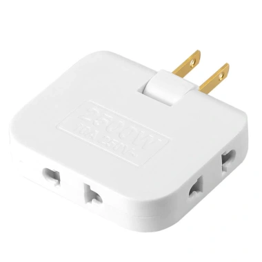 Phích cắm AC 3 trong 1 xoay 180 độ ABS điều chỉnh zipcart - Giá 17.500 VND