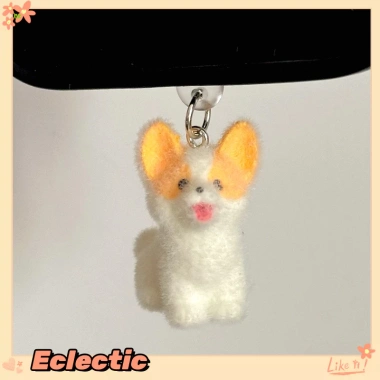 Phích cắm chống bụi cổng sạc điện thoại, dây chuyền thỏ Corgi Bichon mini chỉ 14.000đ 5