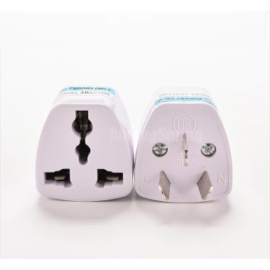 Phích Cắm Chuyển 2-3 Chân Sang 3 Chấu Dẹt Chéo - Chuẩn Úc, Trung Quốc, NZ, Giá 16.500 VND