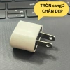 Phích Cắm Chuyển Đầu Tròn Sang Dẹp, Dẹp Sang Tròn Châu Âu sang Mỹ 2 Chân 3