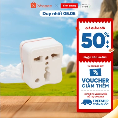 Phích cắm chuyển Điện Quang ĐQ UA2A - Giá 27k, chất lượng cao, màu ngẫu nhiên, tiết kiệm năng lượng 7