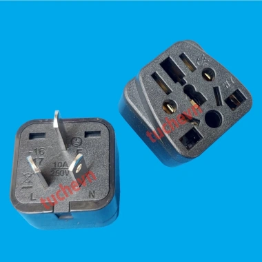 Phích Cắm Chuyển Đổi 2-3 Chấu Sang 3 Chấu Dẹt Cho Trung Quốc Úc New Zealand Giá 60k
