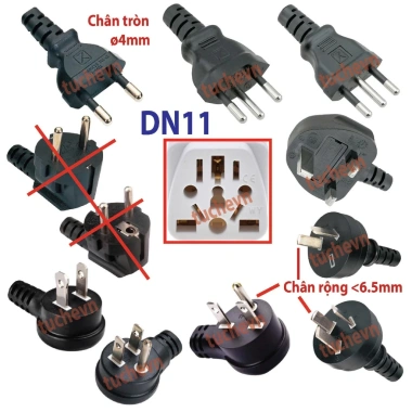 Phích Cắm Chuyển Đổi 2-3 Chấu Sang 3 Chấu Dẹt Cho Trung Quốc Úc New Zealand Giá 60k
