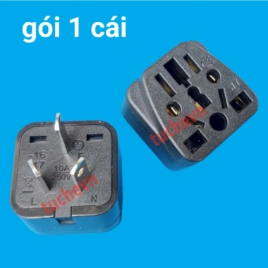 Phích Cắm Chuyển Đổi 2-3 Chấu Sang 3 Chấu Dẹt Cho Trung Quốc Úc New Zealand Giá 60k