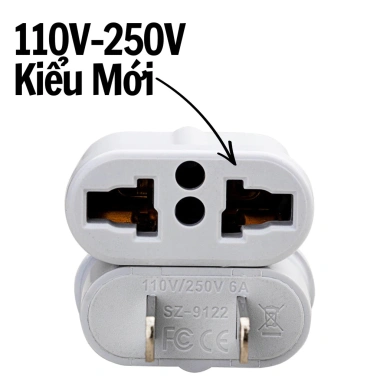 Phích cắm chuyển đổi 2 chấu 220V/15A - Chân dẹp sang chân tròn, giá chỉ 8.300₫ 9