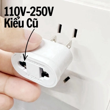 Phích cắm chuyển đổi 2 chấu 220V/15A - Chân dẹp sang chân tròn, giá chỉ 8.300₫ 10