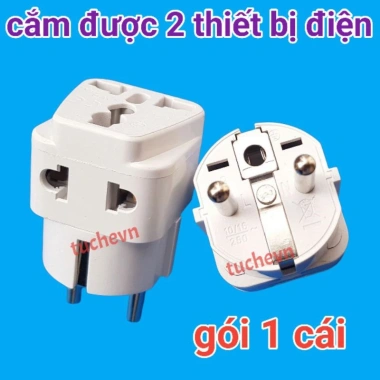 Phích cắm chuyển đổi 2 chấu 4.8mm chuẩn châu Âu 16A 250V 3.000W Giá 57.000 VND 10