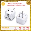 Phích Cắm Chuyển Đổi 2 hoặc 3 Chân sang Chuẩn Mỹ Nhật 2 Dẹt 1 Tròn - Giá 48k 2