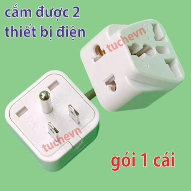 Phích cắm chuyển đổi 3 chân Mỹ chuẩn B, 2 thiết bị, 10A 250V 2.500W - Giá ưu đãi 56.999 VND 6
