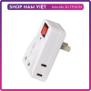 Phích Cắm Chuyển Đổi 3 Chấu PC-01 có Công Tắc - Giá chỉ 25.000 VNĐ, An Toàn