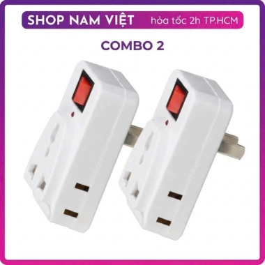 Phích Cắm Chuyển Đổi 3 Chấu PC-01 có Công Tắc - Giá chỉ 25.000 VNĐ, An Toàn