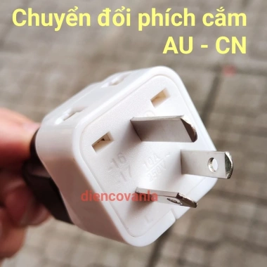 Phích cắm chuyển đổi 3 chấu xéo I dùng cho Úc, Trung Quốc, New Zealand, Argentina - Giá 41.900₫