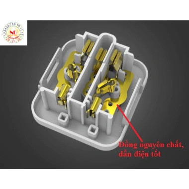 Phích Cắm Chuyển Đổi 3/2 Chân Chéo hoặc 2 Chân Thẳng Dẹt sang 2 Chân Tròn VN, NBR - 75.000đ 5