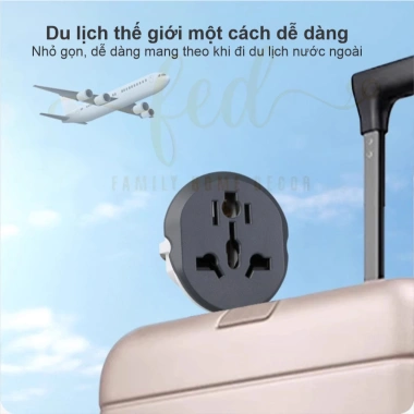 Phích Cắm Chuyển Đổi Chân Tròn EU - Đầu Chuyển Du Lịch Đa Năng An Toàn cho Laptop, Bộ Sạc, Thiết Bị Quốc Tế - Giá Chỉ 26.000 VND 8