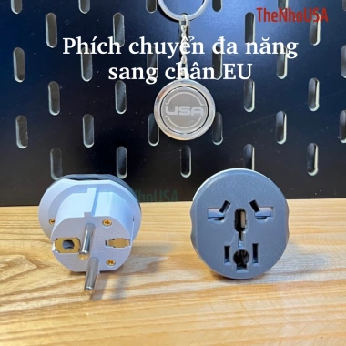 Phích cắm chuyển đổi đa năng EU lõi đồng cao cấp - Giá ưu đãi 19.900 VNĐ, giảm 21%