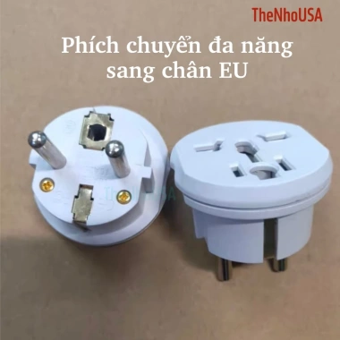 Phích cắm chuyển đổi đa năng EU lõi đồng cao cấp - Giá ưu đãi 19.900 VNĐ, giảm 21%