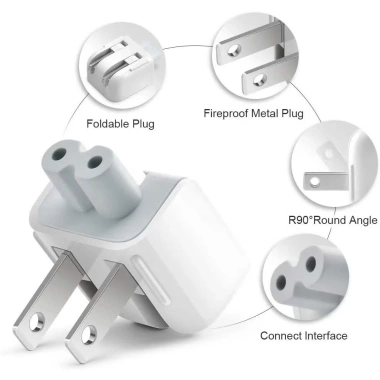 Phích cắm chuyển đổi đầu sạc nhanh cho máy tính, tablet Apple - chân tròn, chân dẹt, chỉ 25.000đ 4