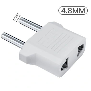 Phích Cắm Chuyển Đổi Đầu US Sang EU KR 4.8/4.0mm - Siêu Bền, Giá Ưu Đãi 17.082 VND 8