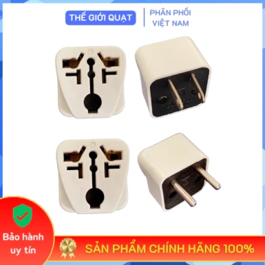 Phích cắm chuyển đổi du lịch HỎA TỐC Tiến Thành 2 chân tròn + 2 chân dẹp - Chính hãng 16.000₫