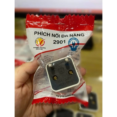 Phích cắm chuyển đổi du lịch HỎA TỐC Tiến Thành 2 chân tròn + 2 chân dẹp - Chính hãng 16.000₫
