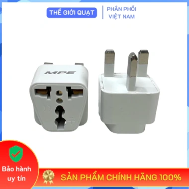 Phích cắm chuyển đổi du lịch MPE AD2 kiểu G 3 chân vuông - Hàng chính hãng, giá 30.000 VND