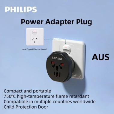 Phích cắm chuyển đổi du lịch Philips Global đa chuẩn EU US UK, giá ưu đãi 120.226₫