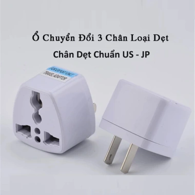 Phích Cắm Chuyển Đổi Taky 3 chân sang 2 chân dẹt US‑JP Đài 8.601 Tiện lợi, giá 18.621₫