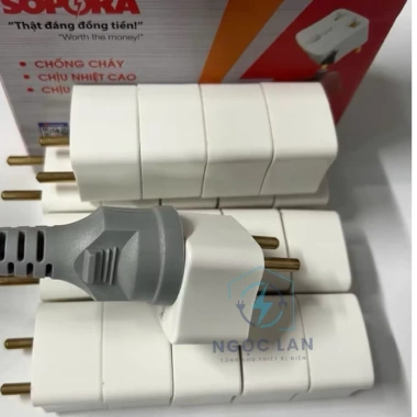 Phích cắm đầu nối điện chuyển đổi 3 chân sang 2 chân P7 - Sopoka chính hãng, giá chỉ 9.000đ 6