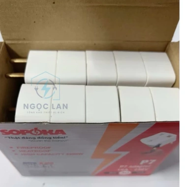 Phích cắm đầu nối điện chuyển đổi 3 chân sang 2 chân P7 - Sopoka chính hãng, giá chỉ 9.000đ 8