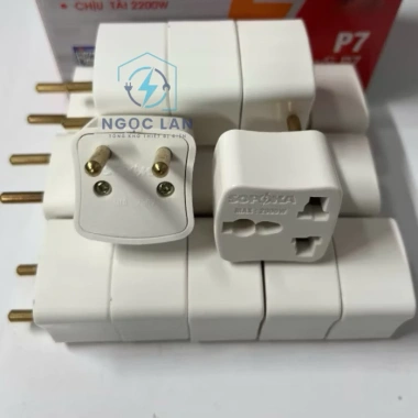 Phích cắm đầu nối điện chuyển đổi 3 chân sang 2 chân P7 - Sopoka chính hãng, giá chỉ 9.000đ 10