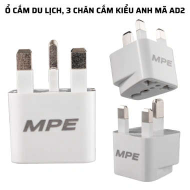 Phích cắm điện 3 chấu sang 2 chấu MPE chính hãng - Siêu chịu tải, chống nóng, ổ chia điện, chỉ 23.014₫