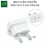 Phích cắm điện chuyển đổi chân tròn sang chân dẹp cho củ sạc IP, giá 28.000₫