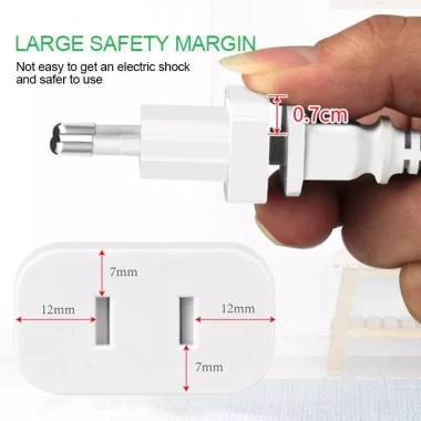 Phích cắm điện chuyển đổi chân tròn sang dẹp cho củ sạc IP nhựa đúc, giảm giá chỉ 27.000₫ 2 Phích cắm điện chuyển đổi chân tròn sang dẹp cho củ sạc IP nhựa đúc, giảm giá chỉ 27.000₫ 2