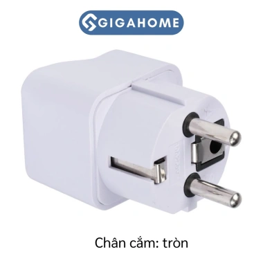 Phích Cắm Điện GIGAHOME 3 Chấu Sang 2 Chấu Tròn 10.421 Giá 20.000 VND 4