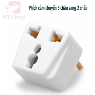 Phích cắm điện Vinakip chuyển đổi 3 chấu sang 2 chấu 10A 250V - Giá 27.013₫ Phích cắm điện Vinakip chuyển đổi 3 chấu sang 2 chấu 10A 250V - Giá 27.013₫