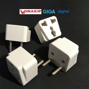 Phích cắm điện Vinakip chuyển đổi ổ 3 sang 2 - Giá chỉ 10.000đ, tiết kiệm ngay
