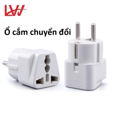 Phích Cắm Đổi 3 Chân Sang 2 Chân WD9 - Ổ Cắm Du Lịch An Toàn, Chịu Nhiệt 220V