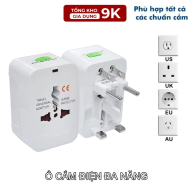 Phích Cắm Đổi Chân Dẹt Sang Tròn - Nhỏ Gọn, Tiện Dụng, Giá 25.800 VND