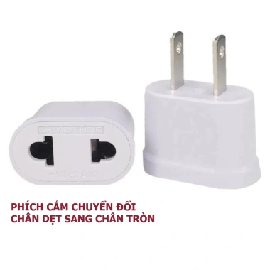 Phích Cắm Đổi Chân Dẹt Sang Tròn - Nhỏ Gọn, Tiện Dụng, Giá 25.800 VND 5 Phích Cắm Đổi Chân Dẹt Sang Tròn - Nhỏ Gọn, Tiện Dụng, Giá 25.800 VND 5