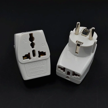 Phích Cắm Du Lịch WDS-9 chuyển đổi Ổ Hàn, Đức, EU sang 2 chân VN, chia 3 giá 65k