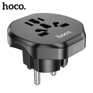 Phích Cắm Hoco AC6 EU - Ổ Cắm Du Lịch Quốc Tế Nhỏ Gọn Tiện Lợi Giá 102.000 VND