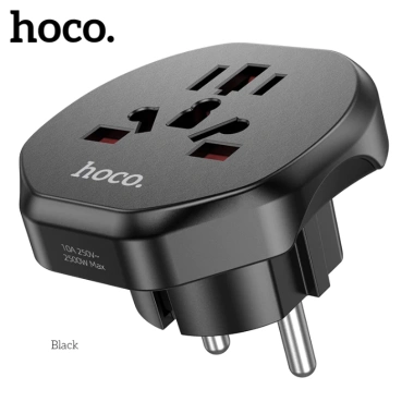 Phích Cắm Hoco AC6 EU - Ổ Cắm Du Lịch Quốc Tế Nhỏ Gọn Tiện Lợi Giá 102.000 VND