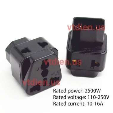 Phích cắm IEC 320 C14 UPS đa năng 10A 250V AU/US/UK/EU – Giá chỉ 35.000đ